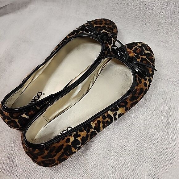 Bongo Womens Flats Divinity Black Leopard Slip On Ballet Shoe Round Toe … - Picture 3 of 13